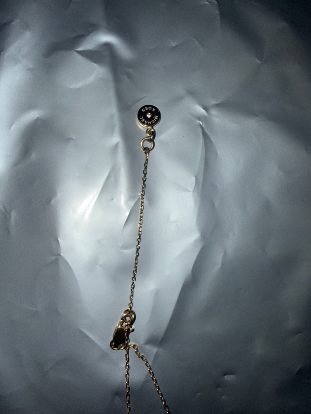 Michael Kors Gold-Tone Interlocking Circle Necklace - Picture 3 of 3